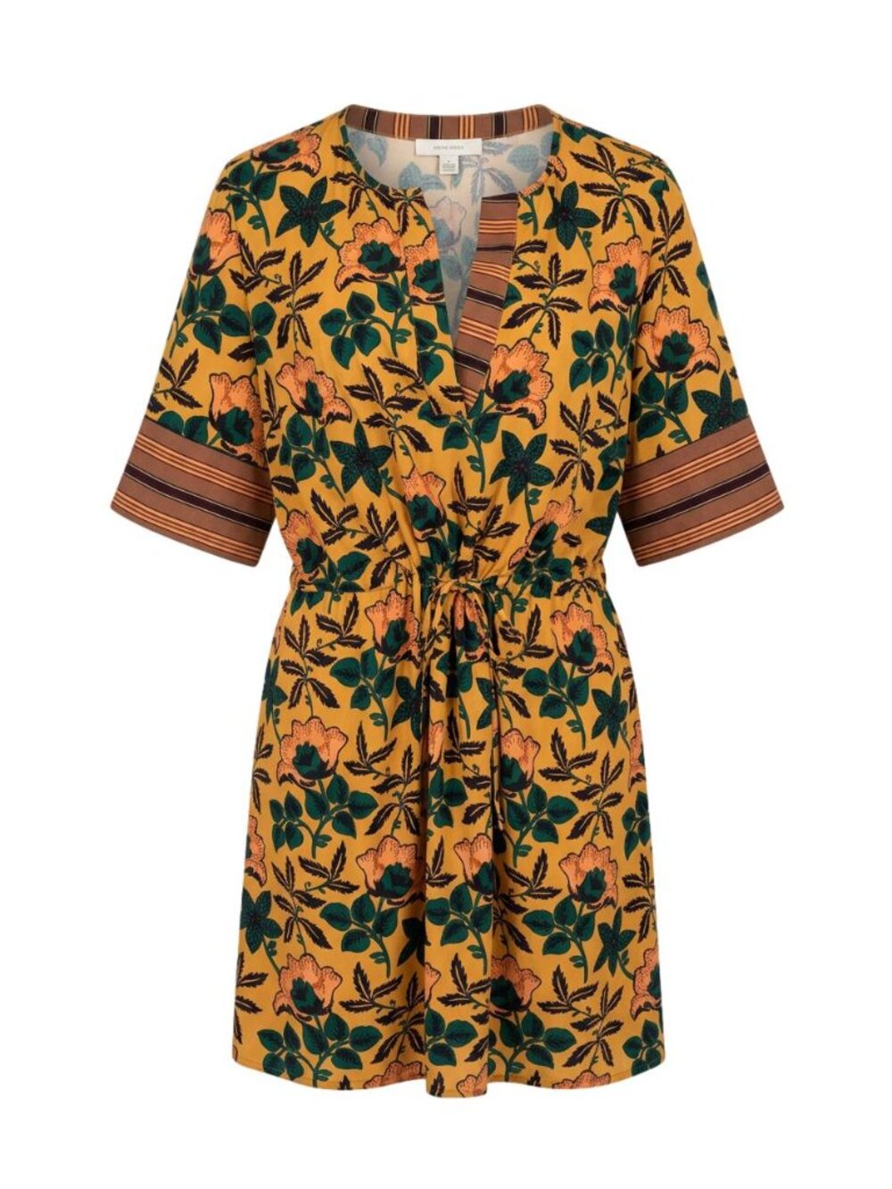 Scotch & Soda Maison Scotch Floral Drawstring Casual & Comfy Dress Yellow XL